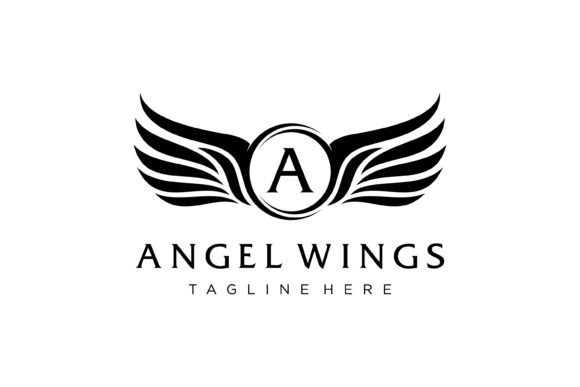 Black Letter A Angel Wings Logo: A Modern Symbol for Bold Brands