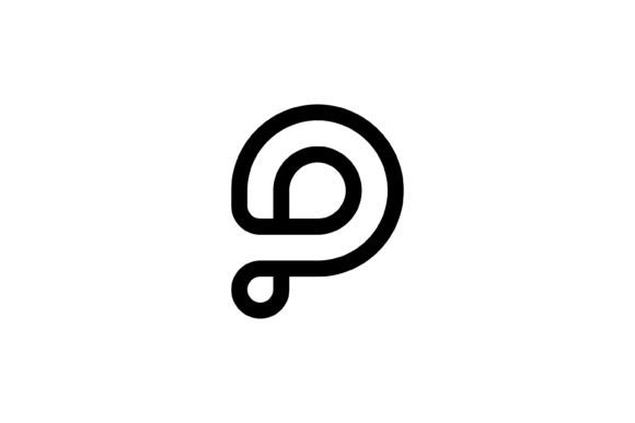 Black Letter P Outline Logo: A Vector Icon for Modern Branding