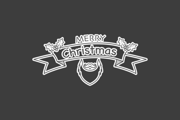 Christmas Black Letter Sticker: Vintage Charm for Holiday Projects