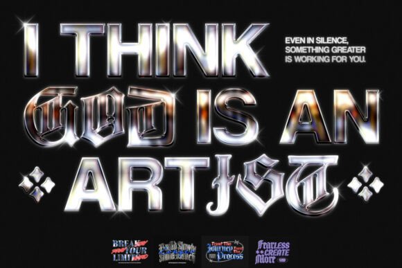 Chrome Gothic Text Effect: Bold, Metallic Editorial Typography
