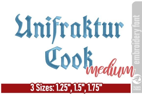 Unifraktur Cook: A Bold Embroidery Typeface