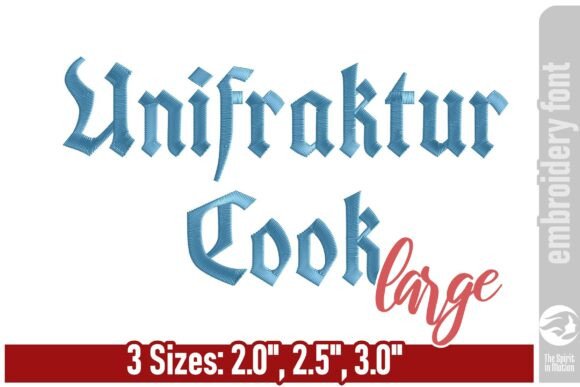 Unifraktur Cook Embroidery Font: Vintage Charm, Modern Precision