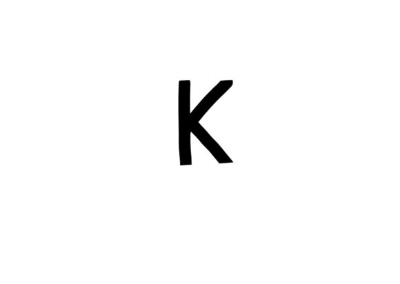 Unleash Creativity with the Black Letter K Craft Design